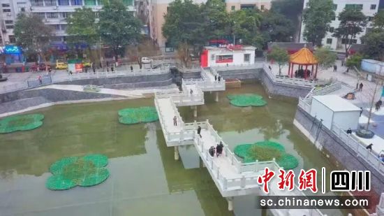 海绵化改造后的天池公园。乐至县委宣传部 供图 海绵化改造后的天池公园。乐至县委宣传部 供图