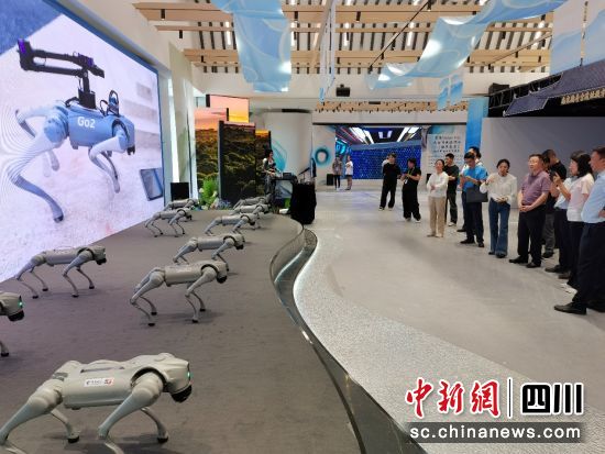 图为中国电信四川公司的前沿科技装备亮相2024年四川省文化和旅游发展大会暨第十届中国(四川)国际旅游投资大会。中国电信四川公司供图 图为中国电信四川公司的前沿科技装备亮相2024年四川省文化和旅游发展大会暨第十届中国(四川)国际旅游投资大会。中国电信四川公司供图