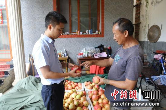 银行客户经理与受灾农户交流。邮储银行攀枝花分行供图 银行客户经理与受灾农户交流。邮储银行攀枝花分行供图