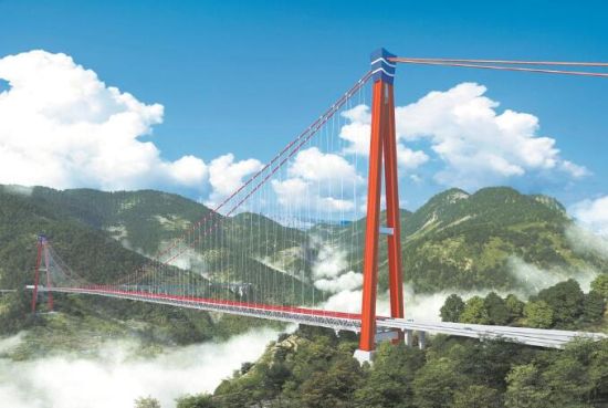西香高速泸沽湖特大桥效果图 西香高速泸沽湖特大桥效果图