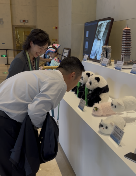 嘉宾们正在观看具身机器人 嘉宾们正在观看具身机器人
